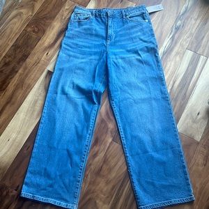 Size 14, wide leg, high rise jeans